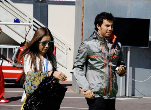 Sergio Perez ja tyttöystävä Andrea Campillo