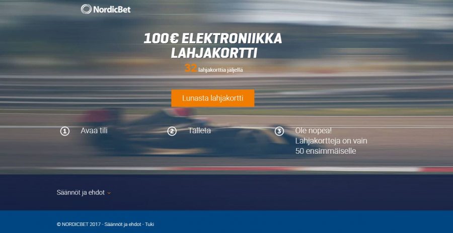 Nordicbet-kampanja-laskeutumissivu